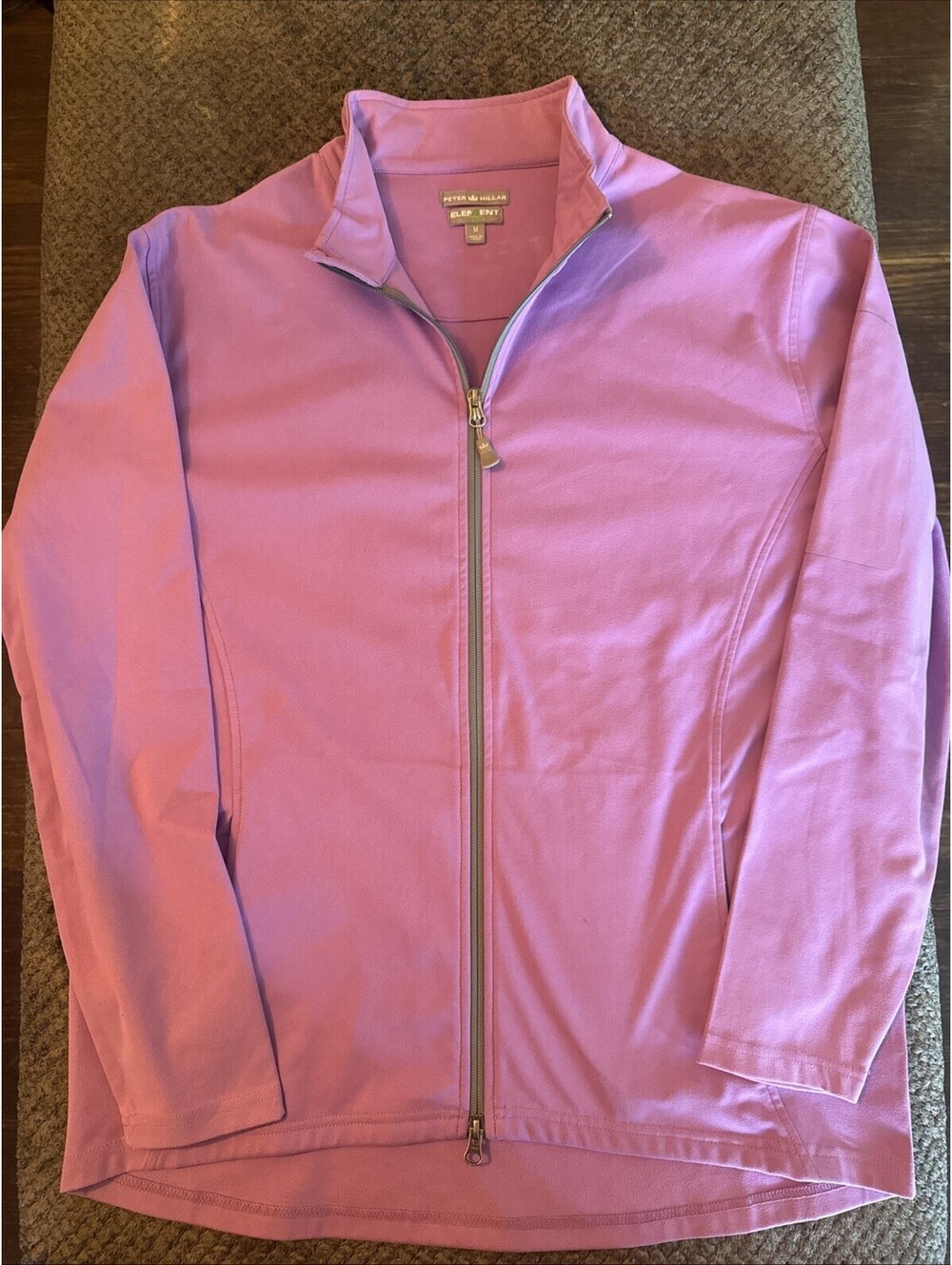 Peter Millar Element 4 Wind Full Zip Up Golf Jacket Purple Medium
